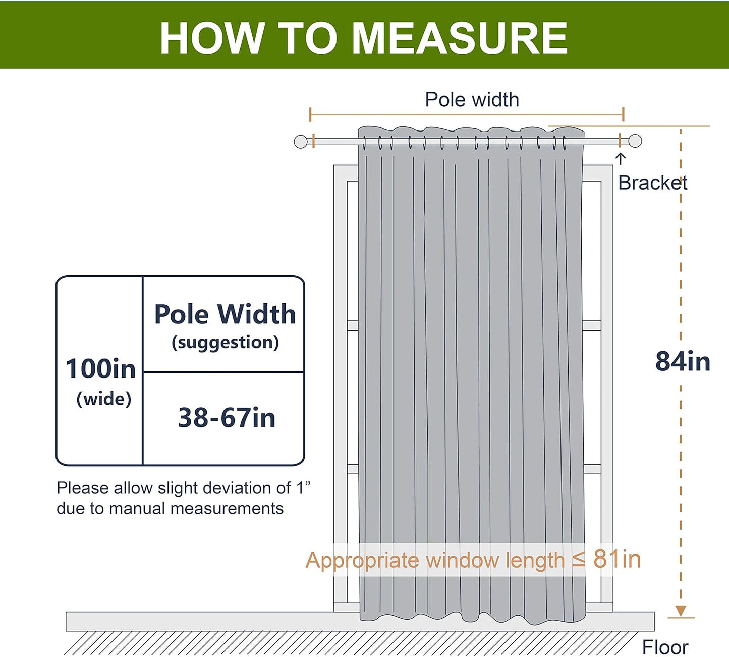 NICETOWN Grey Blackout Patio Sliding Door Curtains 84 inch Length, Grommet Room Divider Thermal Insulated Curtain Drapes for French Door/Living Room (Gray, W100 x L84, 1 Panel)